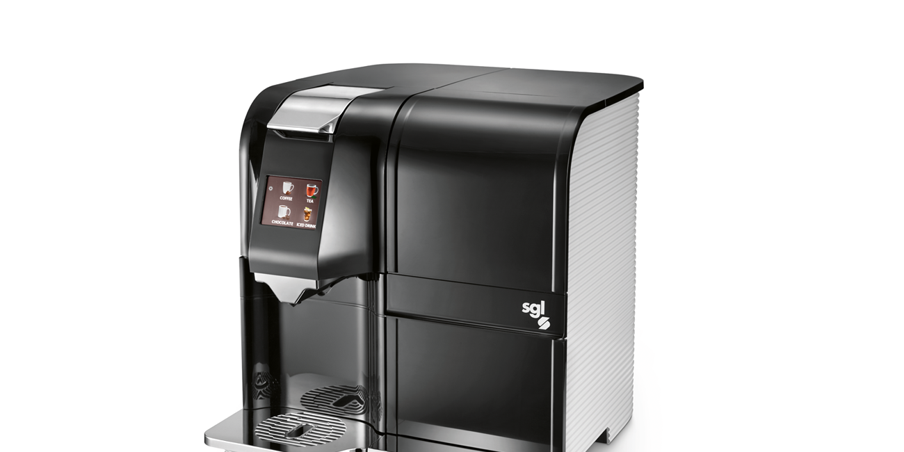 vista di Trophy, macchina da caffè automatica